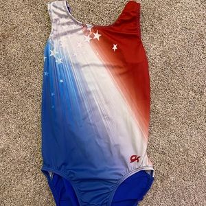 Women’s Medium GK used leotard! RED WHITE & BLUE great condition
